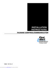 First Alert FA2000C Installation Instructions Manual
