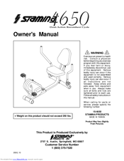 Stamina 4650 Owner's Manual