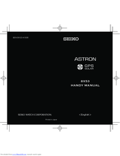 Seiko Astron 8X53 Handy Manual