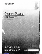 Toshiba 26WL36P Owner's Manual