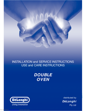 Delonghi DOUBLE OVEN Instructions Manual