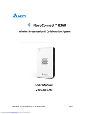 Delta Electronics NovoConnect B360 User Manual
