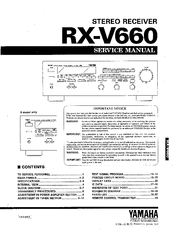 Yamaha RX-V660 Service Manual