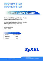 ZyXEL Communications VMG4325-B10A Quick Start Manual