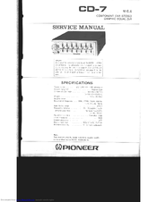 Pioneer CD-7 Service Manual