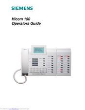 Siemens Hicom 150 optiset E standard Operator's Manual