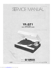 Yamaha YP-D71 Service Manual