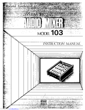 Roland System 100 - 103 Instruction Manual
