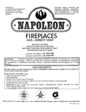Napoleon GD 3000-NM Installation And Operation Manual