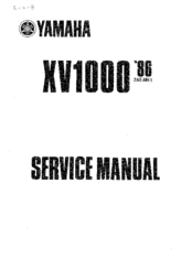 Yamaha 1986 XV1000 Service Manual