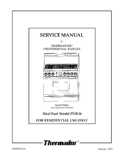 Thermador PDR366 Service Manual