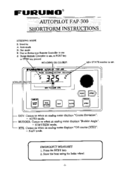 Furuno Auto Pilot FAP300 Short Form Instructions