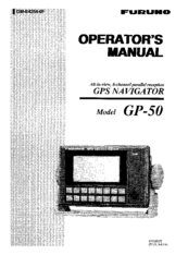 Furuno GP-50 Operator's Manual
