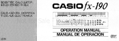 Casio fx-190 Operation Manual