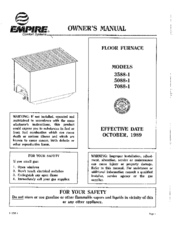 Empire Comfort Systems 7088-1 Owner's Manual