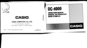 Casio DC-4000 Operation Manual