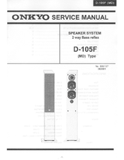 Onkyo D-105F Service Manual