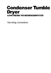 AEG LAVATHERM 740 MICROCOMPUTER Operating Instructions Manual