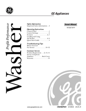 GE WNSE5699 Owner's Manual