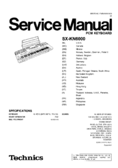 Technics SX-KN6000 Service Manual