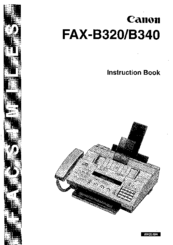 Canon FAX-B320 Instruction Book