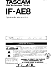 Tascam IF-AE8 Owner's Manual