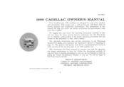 Cadillac De Ville Convertible 1966 Owner's Manual