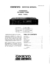 Onkyo T-9090 II Service Manual