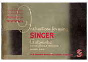 Singer 319K Instructions For Using Manual