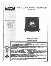 Lennox CI 30 series Installation And Operation Manual