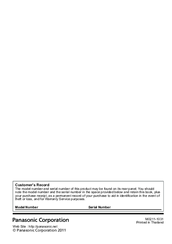 Panasonic VIERATH-P42X30D Operating Instructions Manual