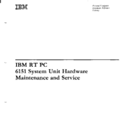 IBM 6151 Maintenance And Service Manual