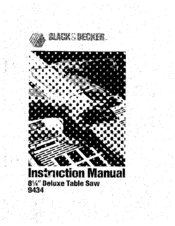 Black & Decker 9434 Instruction Manual