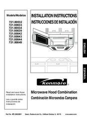 Kenmore 721.80032 Installation Instructions Manual