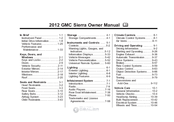 GMC 2012 Sierra Series Owner's Manual