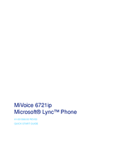 Mitel MiVoice 6721ip Linc Quick Start Manual