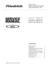 Friedrich MR12Y3G Service Manual