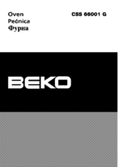 Beko CSS 66001 G Manual