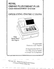 Royal CMS-482 Plus Operating Instructions Manual