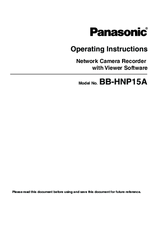 Panasonic BB-HNP15A Operating Instructions Manual