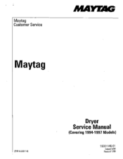 Maytag LD8804 Service Manual