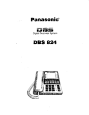 Panasonic DBS 824 Installation Manual