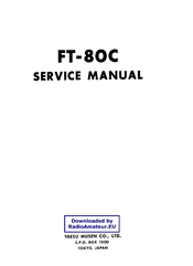 Yaesu FT-80C - SERVICE Service Manual