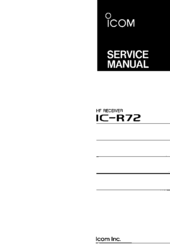 Icom IC-R72 Service Manual