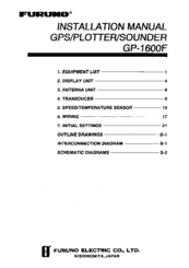 Furuno GP-1600F Installation Manual