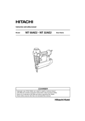 Hitachi Koki NT 50AE2 Instruction And Safety Manual