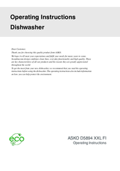 Asko D5894 XXL FI Operating Instructions Manual