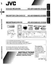 JVC KD-DV5500 - Single DIN DVD/CD/WAV/MP3/WMA iPod/HD Radio Receiver/Satellite Ready Instructions Manual