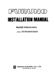 Furuno FR-2825W Installation Manual