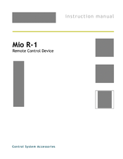 AMX MIO R-1 AUDIO Instruction Manual